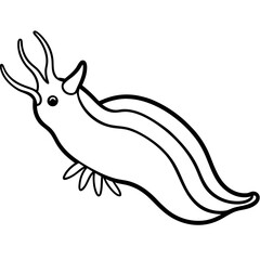 Naklejka premium Minimal Sea Slug Vector