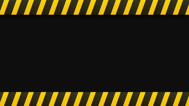 Animated Caution Line Background, with Moving Yellow and Black Police Tape Effect