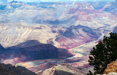 Colorful Grand Canyon gorge