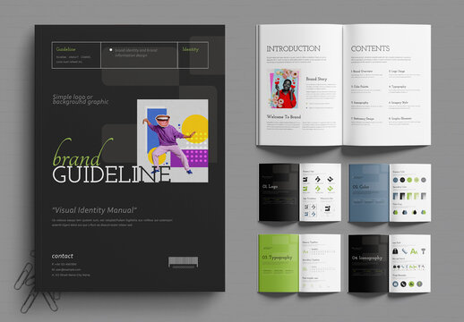 Editable Brand Book Design for Corporate Style Guidelines