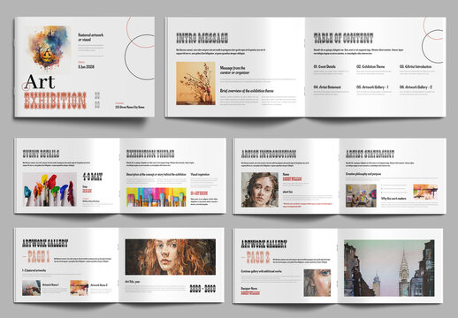 Minimal Art Gallery Brochure Design for Exhibition Events
