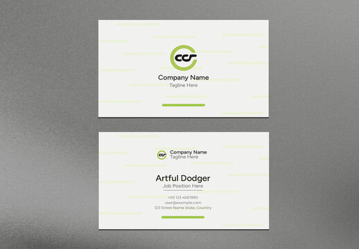 Modern Minimalist Business Card Design Template