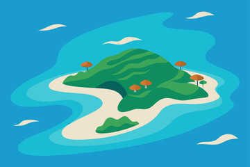 zannone island from above with waves lapping again.svg