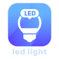 led light bulb icon for apps