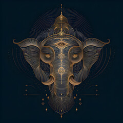 Fototapeta premium Divine Gaze of Ganesha