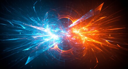 Obraz premium abstract background with glowing lights, kinetic energy in motion