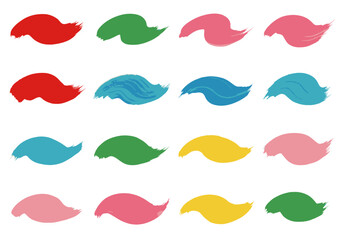 Colorful Brush Stroke Grid Featuring Vibrant Textures and Artistic Painted Lines