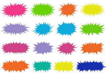 Colorful Brush Stroke Grid Featuring Vibrant Textures and Artistic Painted Lines