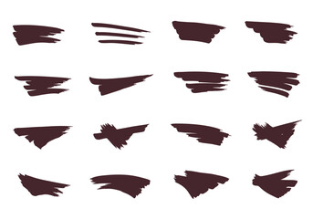 Obraz premium Maroon Brush Stroke Grid Featuring Hand-Drawn Artistic Marks and Organic Paint Textures