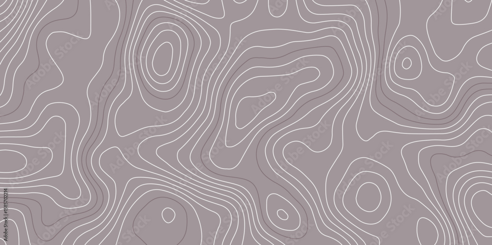 Aufkleber abstract seamless topographic map pattern with smooth contour lines on a muted background. ideal for