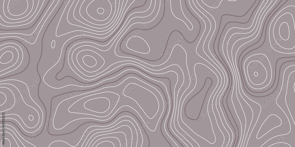 Poster abstract seamless topographic map pattern with smooth contour lines on a muted background. ideal for