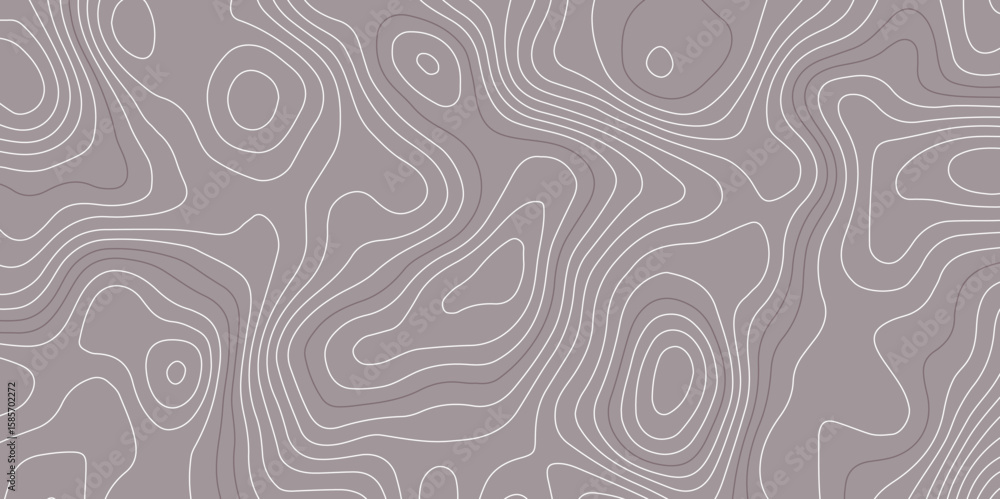Aufkleber abstract seamless topographic map pattern with smooth contour lines on a muted background. ideal for