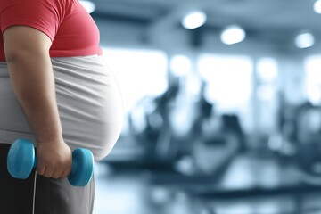 Obesity and overweight issues tackled with a focus on fitness and abdominal health, showcasing an adult background of wellness.