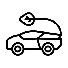 ZeroEmissionCar line icon