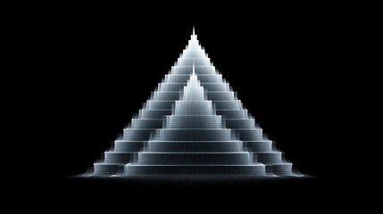 Fototapeta premium Visualizing income distribution through a high contrast pyramid graph marketing investment layers financial ranking symbols for strategic insights