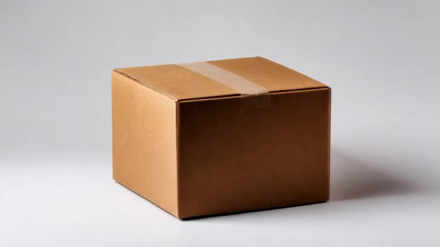 Unopened brown shipping box
