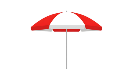 Beach Umbrella Isolated on Transparent Background