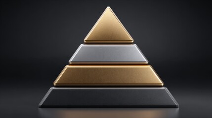 Obraz premium Investment pyramid model showcasing financial marketing ranking layers gigapixel standard professional environment