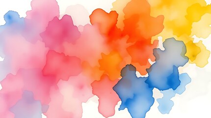 Obraz premium Delicate watercolor painting of background concepts electric vivid colors strong contrasts deep shadows translucent washes fluid brushstrokes chiaroscuro lighting