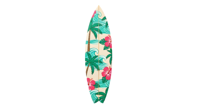 Surfboard Isolated on Transparent Background