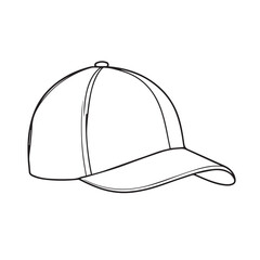 A simple baseball cap isolated on white background, a versatile fashion accessory