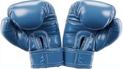 High-quality photo of high-quality photo of blue boxing gloves isolated on transparent background.