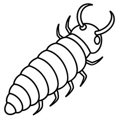 Obraz premium Minimal Silkworm Vector