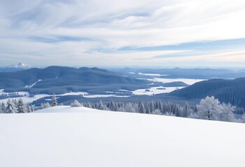 Obraz premium Untouched blanket of pristine white snow covering a landscape, outdoors, frozen