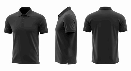 Sleek Black Polo Shirt A Versatile and Comfortable Wardrobe Staple for modern lifestyle.
