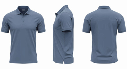 Blue Polo Shirt Mockup Design, Essential Wardrobe Staple for Casual Style