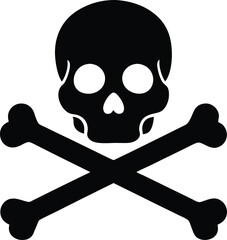 Head skull of a silhouette vector illustration