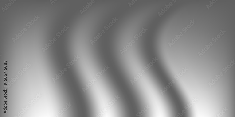 Poster silver foil background with metal mirror texture. chrome gradient surface with light gloss. vector a