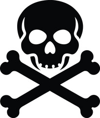 Head skull of a silhouette vector illustration