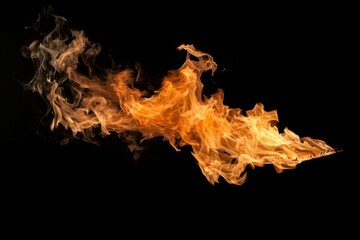 Single flame fire background bonfire dynamic.