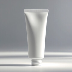 White squeeze tube mockup with clean opening perfect for skincare or cosmetic branding