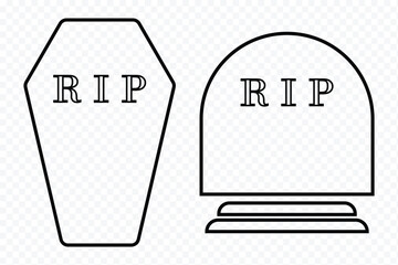 tombstone icon flat vector icon. tomb stone icon simple isolated vector sign. Cartoonish graveyard tombstone for  Halloween eps 10 