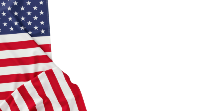 American flag border with space for text isolated PNG with Transparent Background