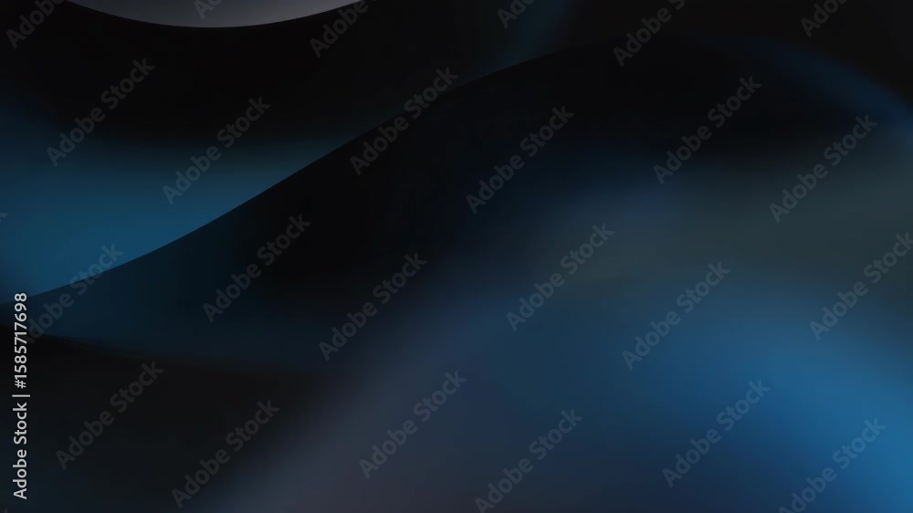 Poster abstract flowing dark blue shapes with smooth gradient waves for digital backgrounds