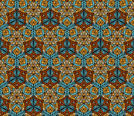 Seamless Moroccan Ceramic Azulejo Background for Traditional Vintage Interior Design