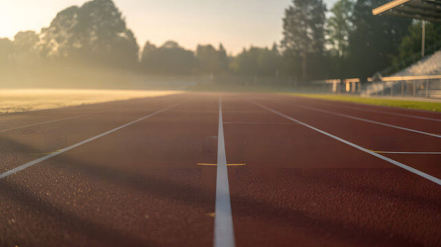 race track in the stadium
