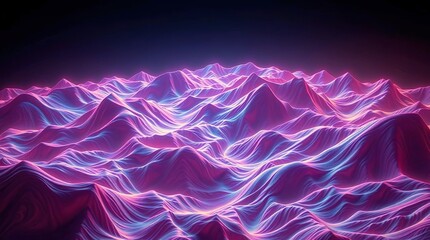 Futuristic Neon Mountainscape