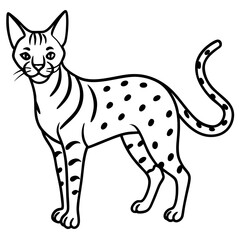 Minimalist Serval Sketch