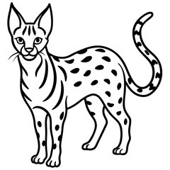 Minimalist Serval Sketch