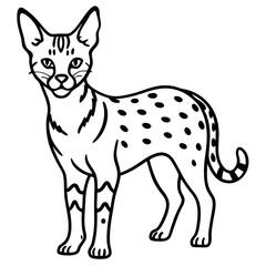 Minimalist Serval Sketch