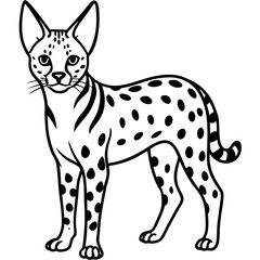 Minimalist Serval Sketch