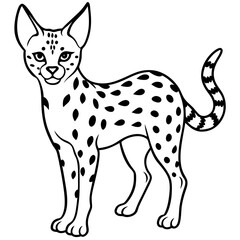Minimalist Serval Sketch