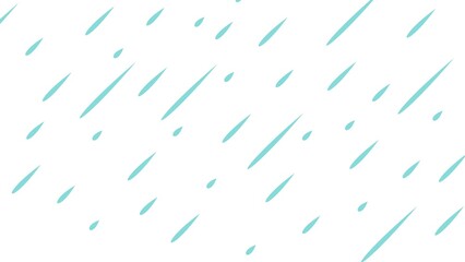 Minimal abstract pattern with blue diagonal raindrop shapes on a white background