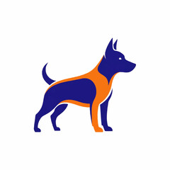 dog logo design vector template