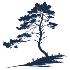 silhouette of a tree