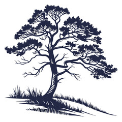 silhouette of a tree
